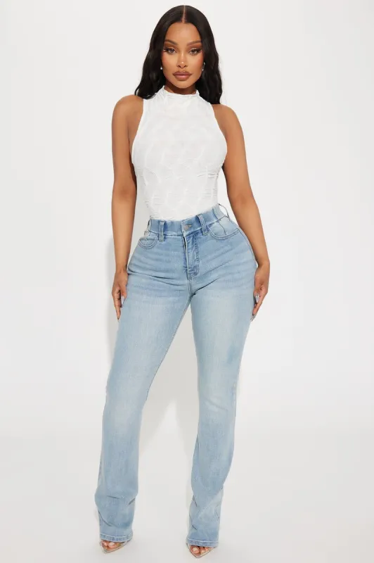 She Stands Out Tummy Control Bootcut Jeans - Medium Wash sold by Fashion Nova