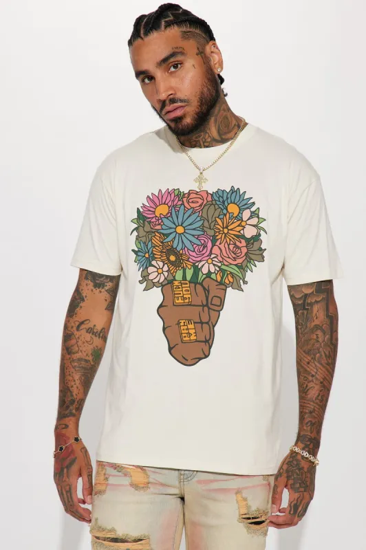 For You Short Sleeve Tee - Off White sold by Fashion Nova