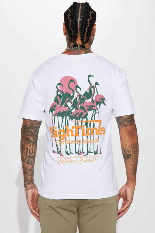 High Times Short Sleeve Tee - White sold by Fashion Nova