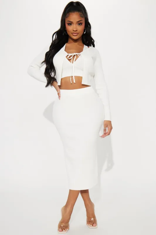 Lilith 3 Piece Skirt Set - Cream sold by Fashion Nova