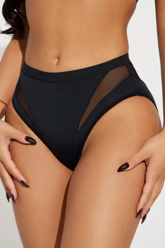 Weekend Vibe Mesh Cheeky Panty - Black sold by Fashion Nova