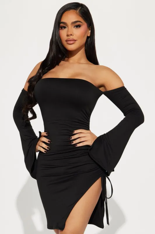 Elena Double Lined Mini Dress - Black sold by Fashion Nova