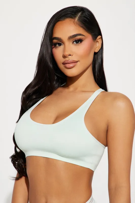 Weekend Vibe Seamless Bralette - Light Blue sold by Fashion Nova