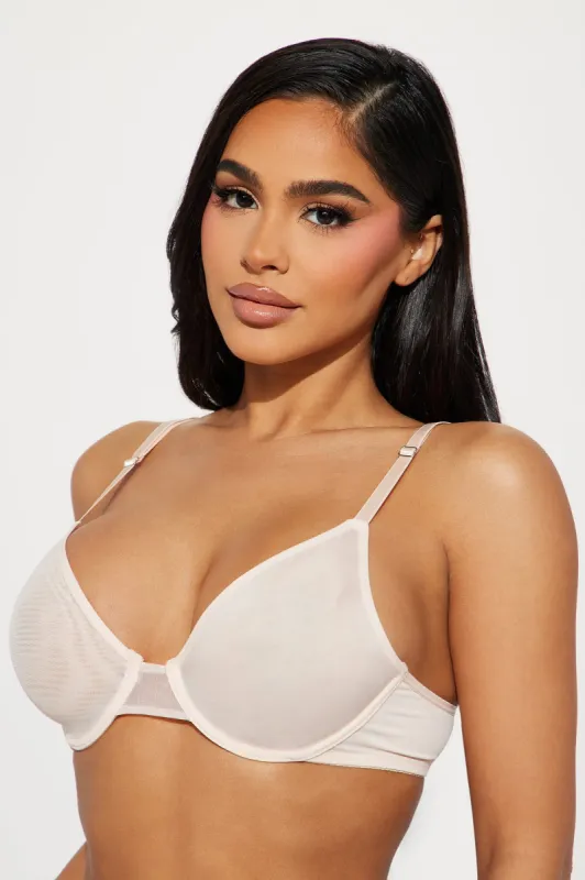 Weekend Vibe Mesh Underwire Bra - Blush sold by Fashion Nova