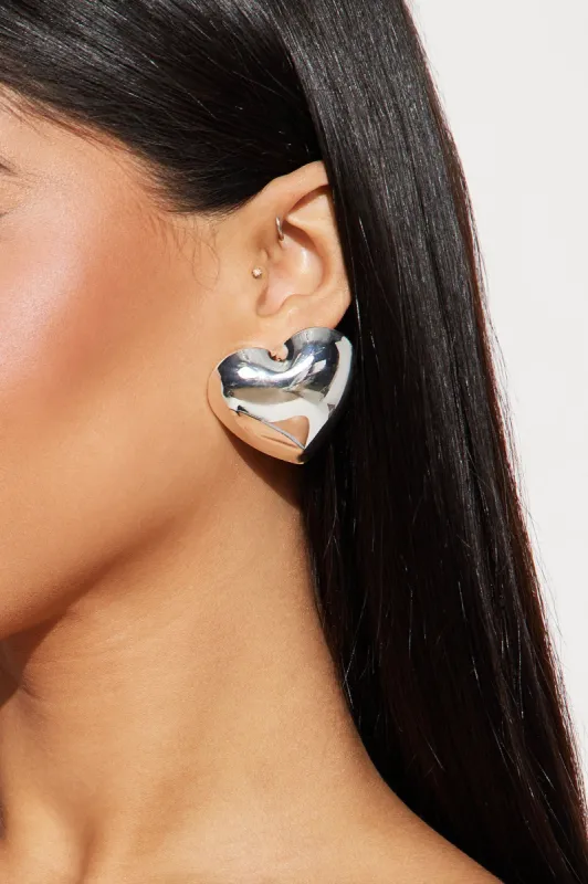 Sending My Love Earrings - Silver sold by Fashion Nova