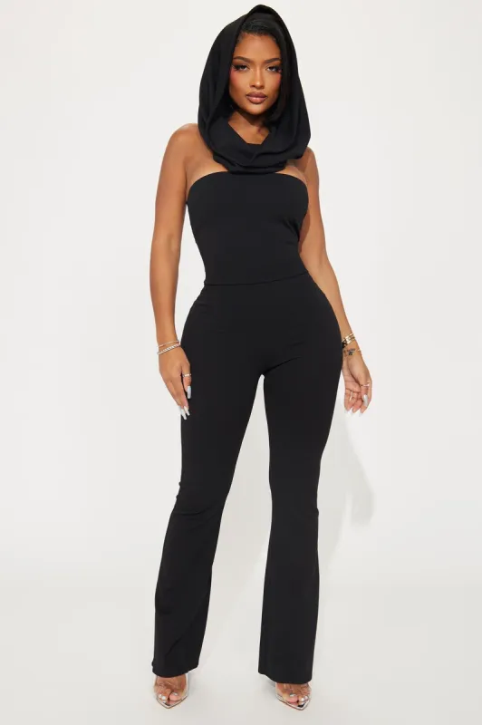 Say Something Good Jumpsuit Set - Black sold by Fashion Nova