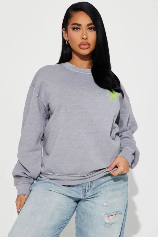 Manifest The Good Wash Sweatshirt - Charcoal/combo sold by Fashion Nova