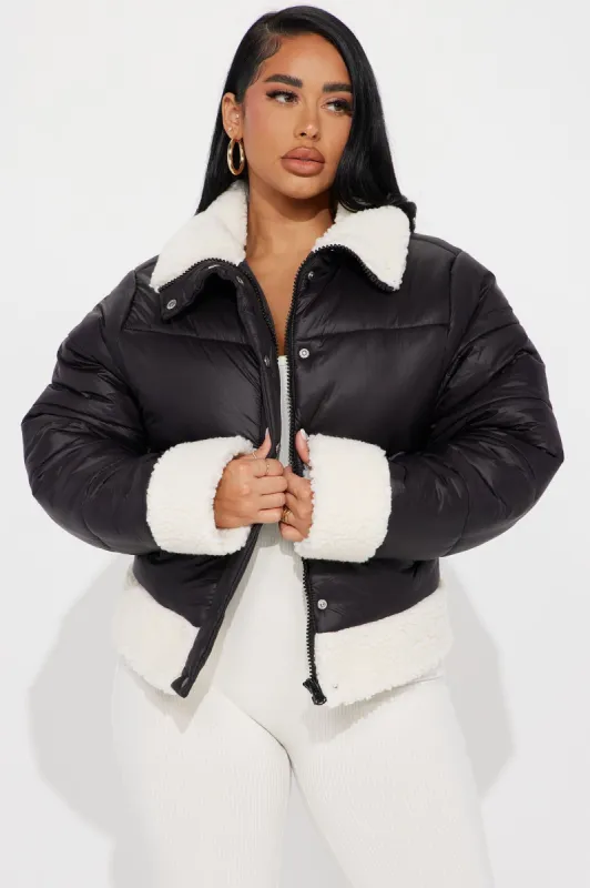Ain't No Other Puffer Jacket - Black sold by Fashion Nova