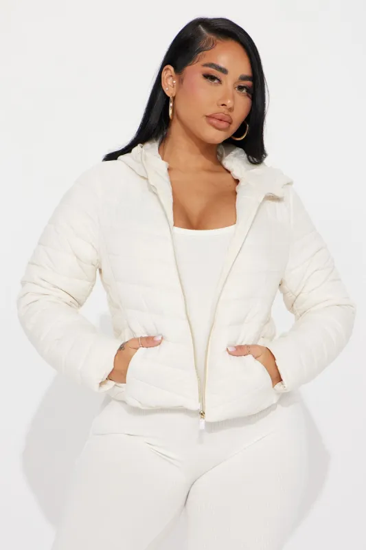 Cold Times Puffer Jacket - Cream sold by Fashion Nova