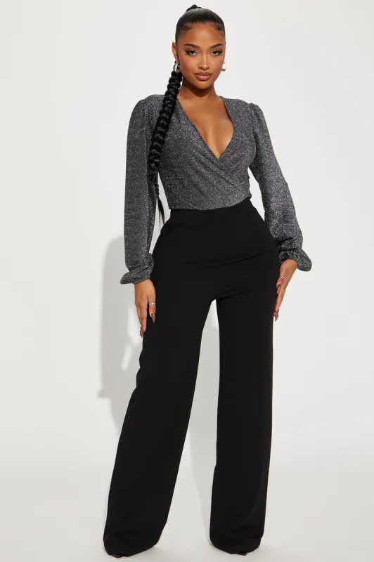 Divine Woman Jumpsuit - Silver/Black made by Fashion Nova