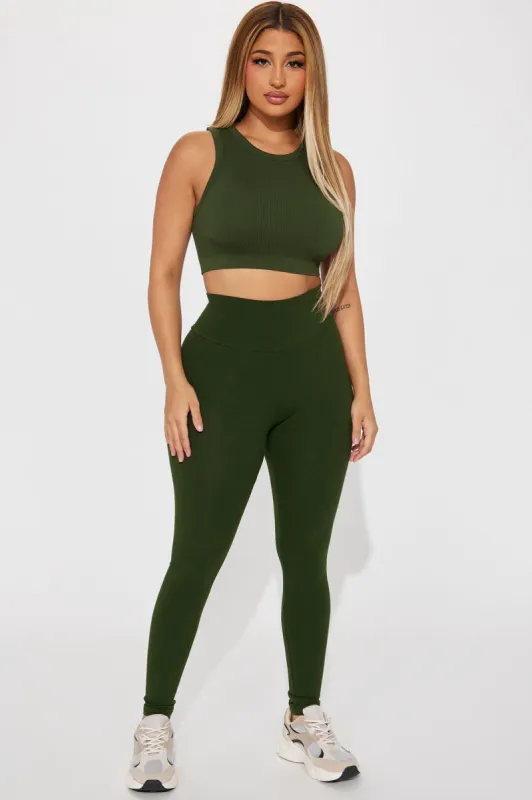 Running Around High Rise Legging - Hunter sold by Fashion Nova