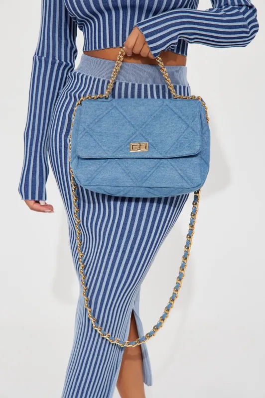 Time Is Money Handbag - Denim sold by Fashion Nova