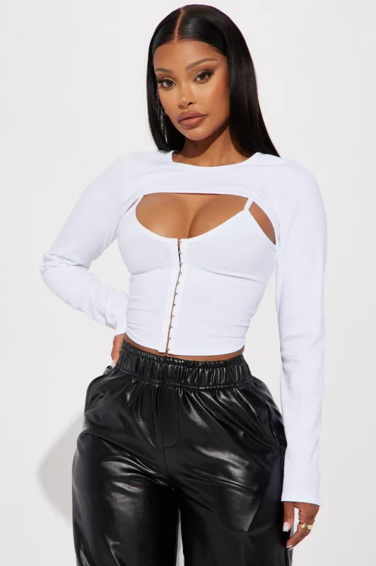 Aria Top - White sold by Fashion Nova