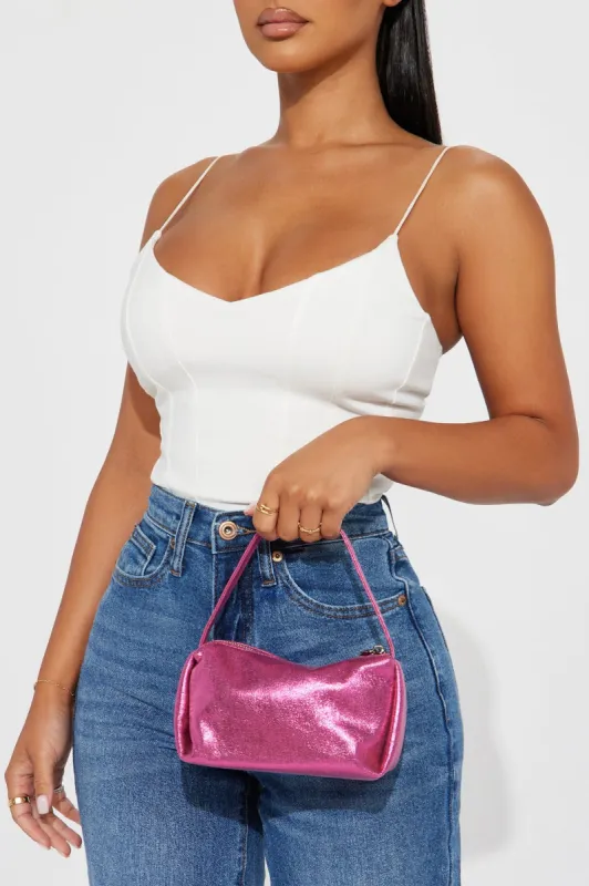 A Little Shimmer Handbag - Fuchsia sold by Fashion Nova
