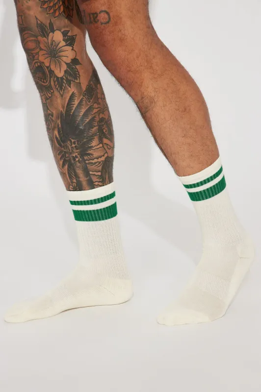 Double Stripe Socks - Green sold by Fashion Nova