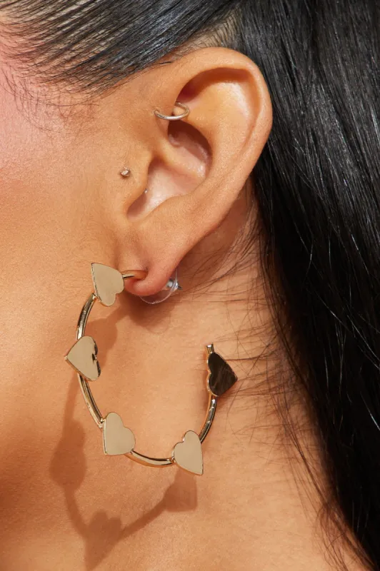 Hard To Love Earrings - Gold sold by Fashion Nova
