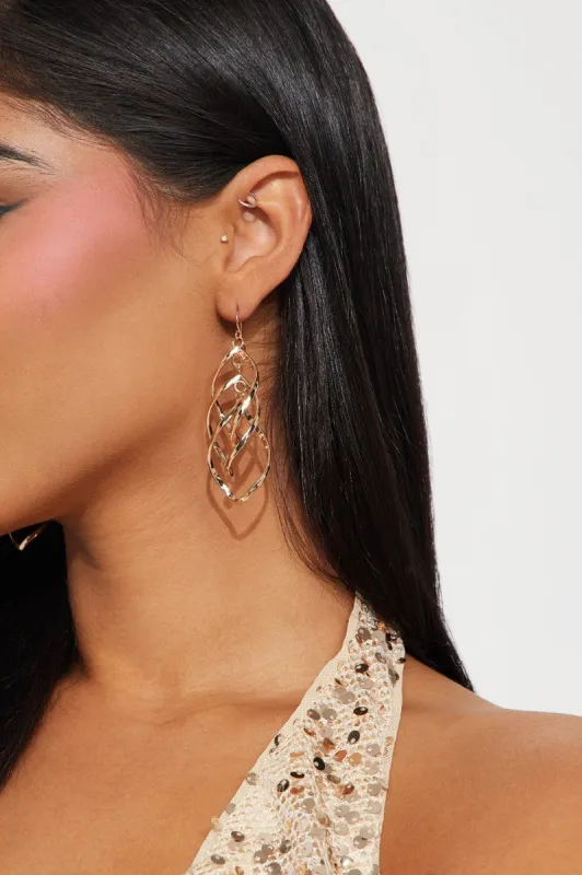 Wave Movement Earrings - Gold sold by Fashion Nova