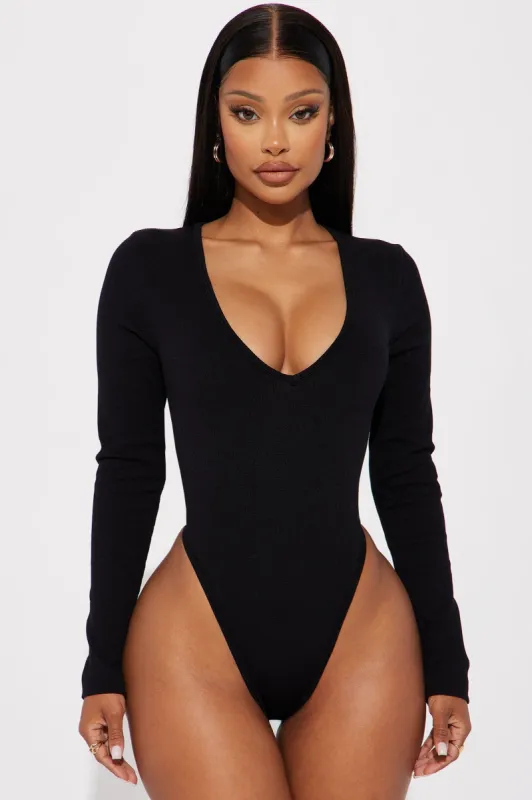 Ana Seamless Bodysuit - Black sold by Fashion Nova