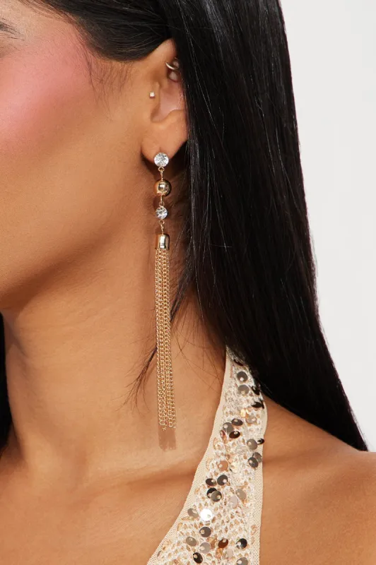 Smooth Flow Earrings - Gold sold by Fashion Nova