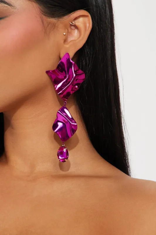 In A Daze Reflection Earrings - Pink sold by Fashion Nova