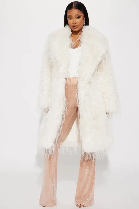 Bubble Baby Faux Fur Coat - Ivory sold by Fashion Nova