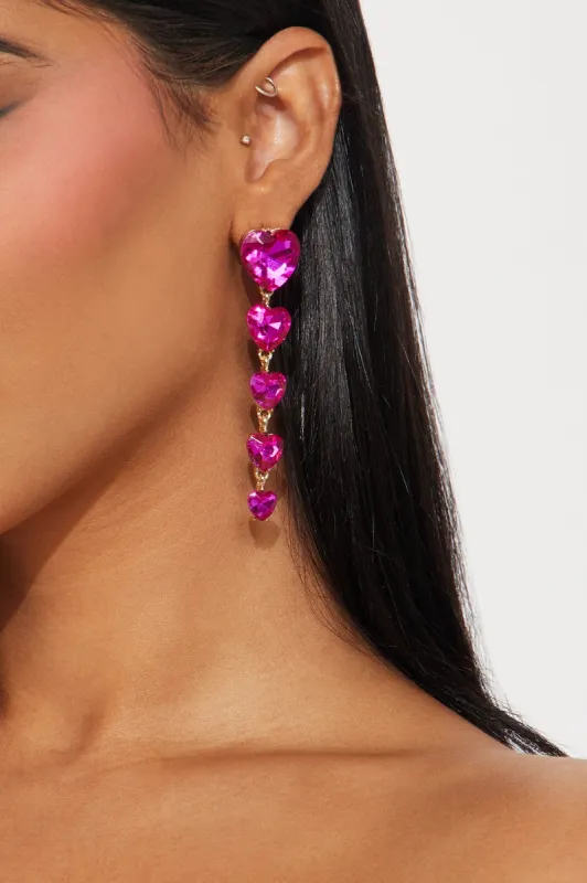 Glamorous World Earrings - Pink sold by Fashion Nova