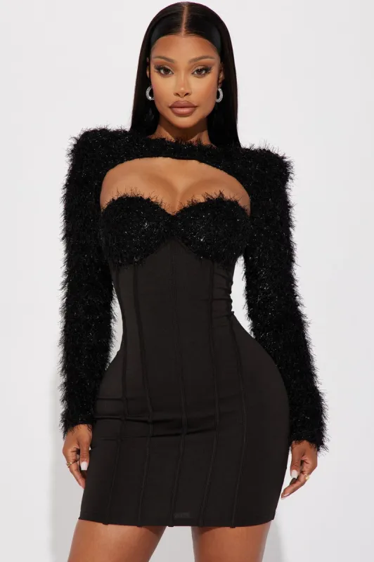 Red Blend Mini Dress - Black made by Fashion Nova