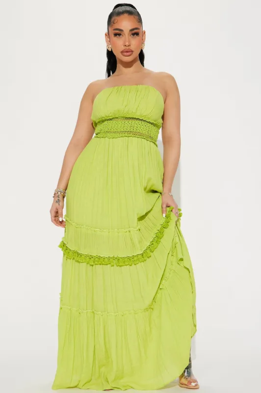Vacation Mode Maxi Dress - Lime sold by Fashion Nova