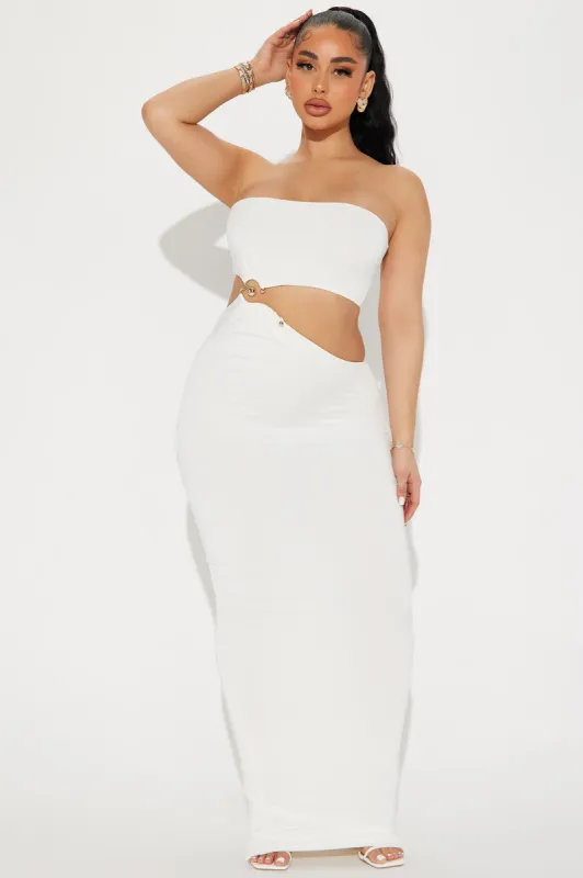 Anna Cutout Maxi Dress - White sold by Fashion Nova