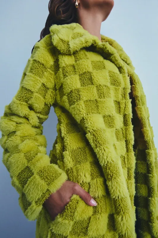 Master Of It All Faux Fur Coat - Green sold by Fashion Nova