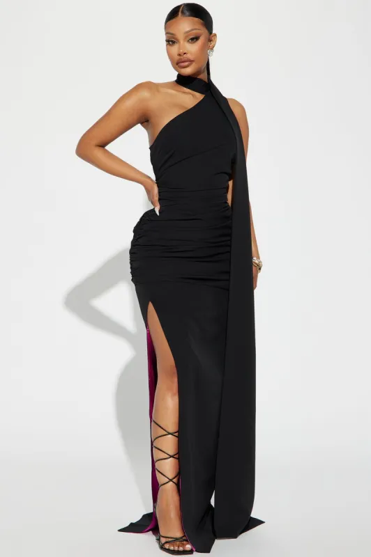 Manhattan Gala Gown - Black/combo sold by Fashion Nova