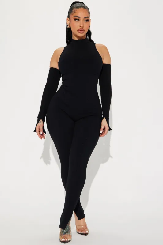 Rhianon Snatched Jumpsuit - Black sold by Fashion Nova