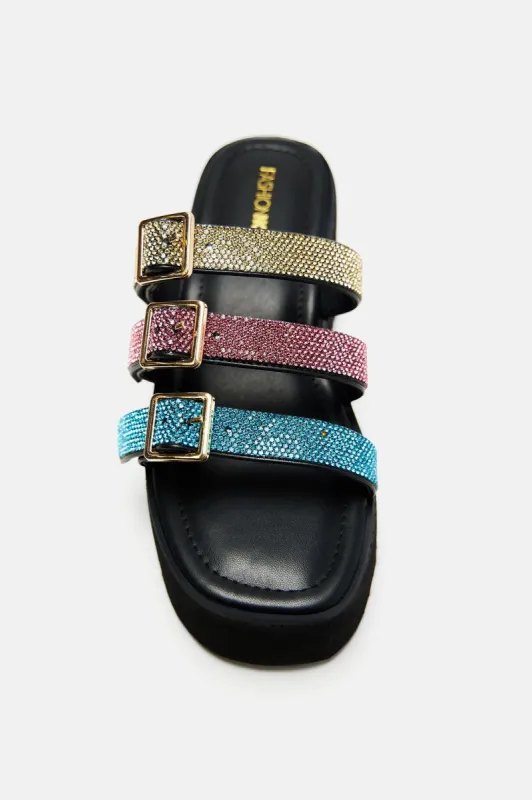 Make It Bling Platform Wedges - Multi Color sold by Fashion Nova