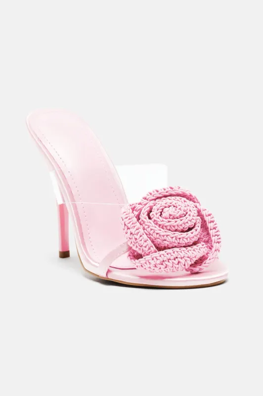 Roses For You Mules - Pink sold by Fashion Nova
