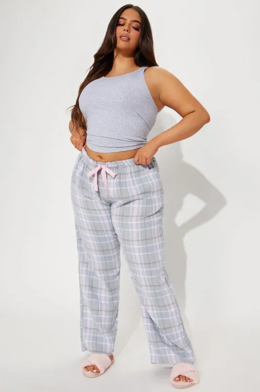Chill Mode Flannel PJ Pants - Slate Blue sold by Fashion Nova