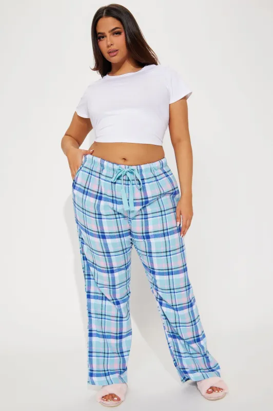 Chill Mode Flannel PJ Pants - Blue/combo sold by Fashion Nova
