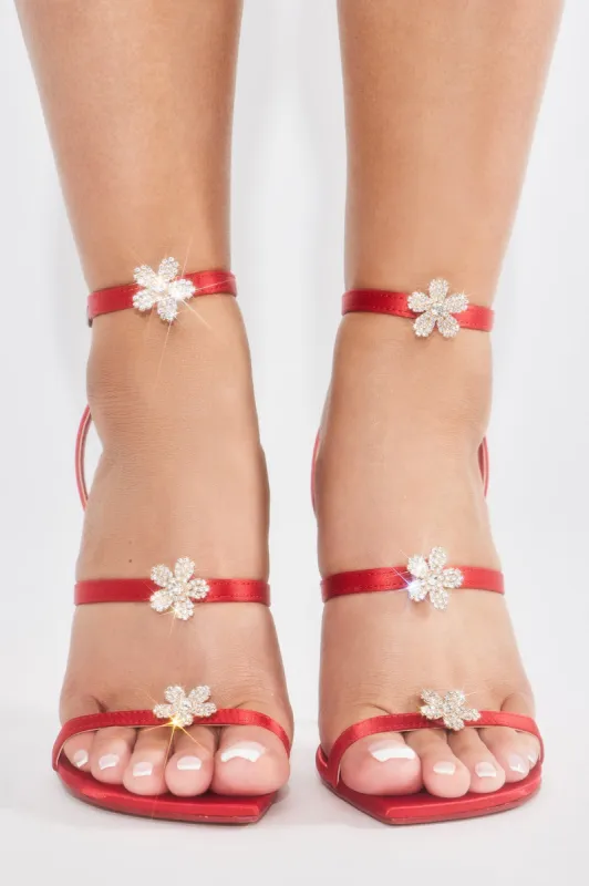 Favorite Moment Heeled Sandals - Red sold by Fashion Nova