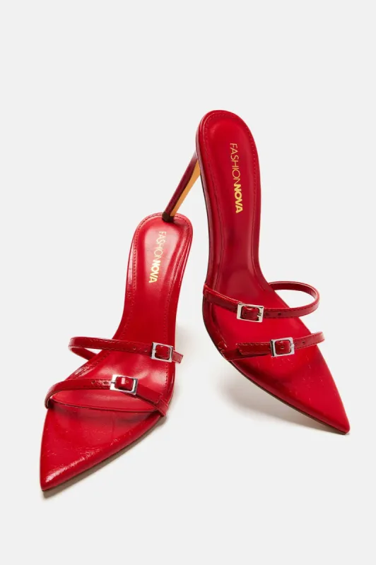 Live Fast Heeled Sandals - Red sold by Fashion Nova