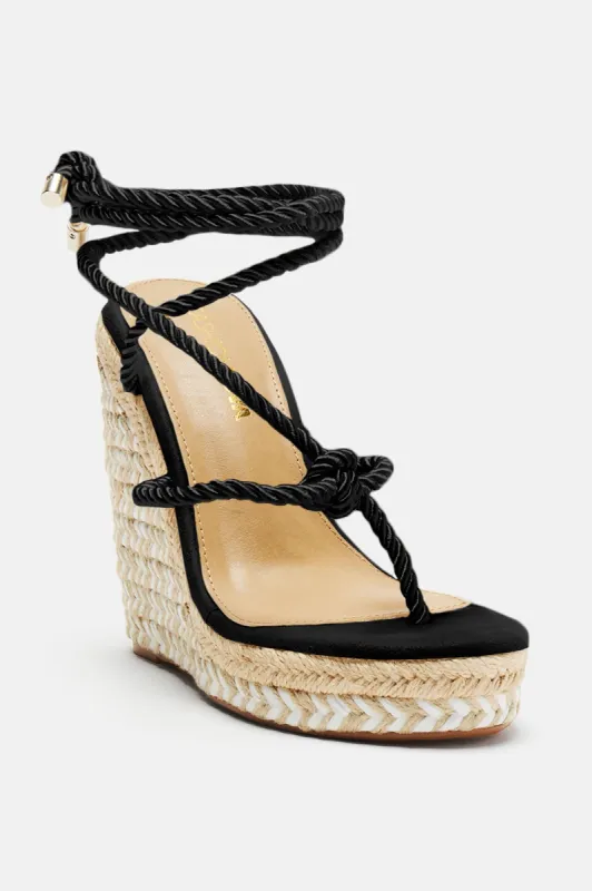 New Scene Wedges - Black sold by Fashion Nova