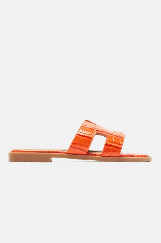 Don't Sugarcoat It Slides - Orange sold by Fashion Nova