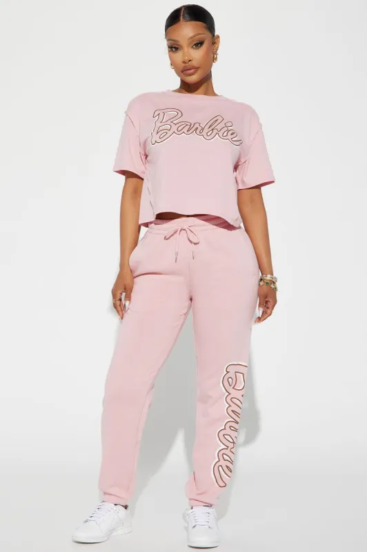 Barbie Girl Jogger Pant  - Pink sold by Fashion Nova