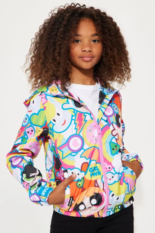 Mini Powerpuff Girls Zip Front Hoodie - Pink sold by Fashion Nova