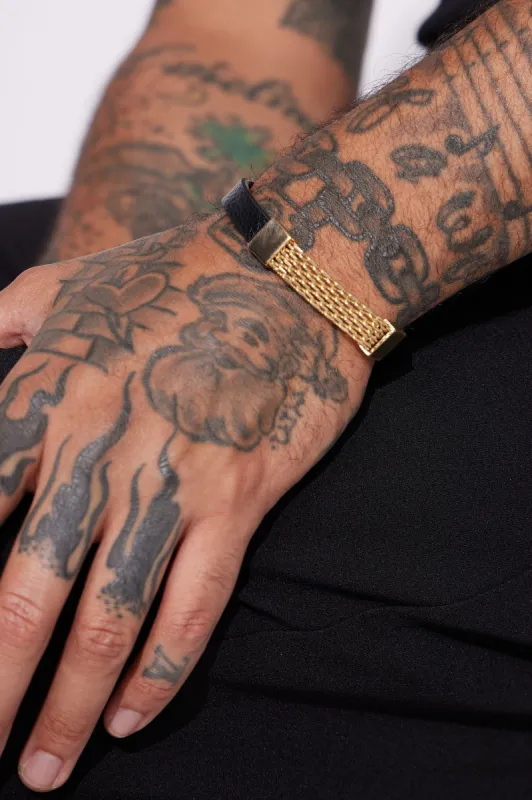 They Don't Love Me Bracelet - Black/Gold made by Fashion Nova