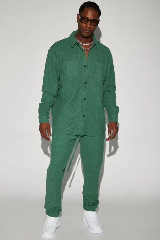 Dean Textured Slim Pants - Hunter sold by Fashion Nova