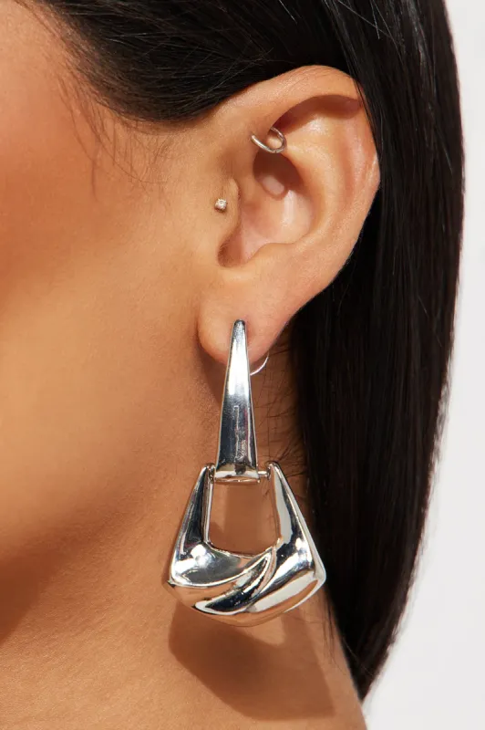 Vintage Glam Drop Earrings - Silver sold by Fashion Nova