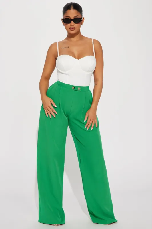 Adore You Wide Leg Pant - Kelly Green sold by Fashion Nova