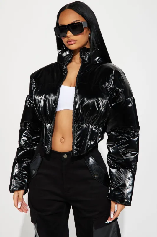 For The Streets Puffer Jacket - Black sold by Fashion Nova