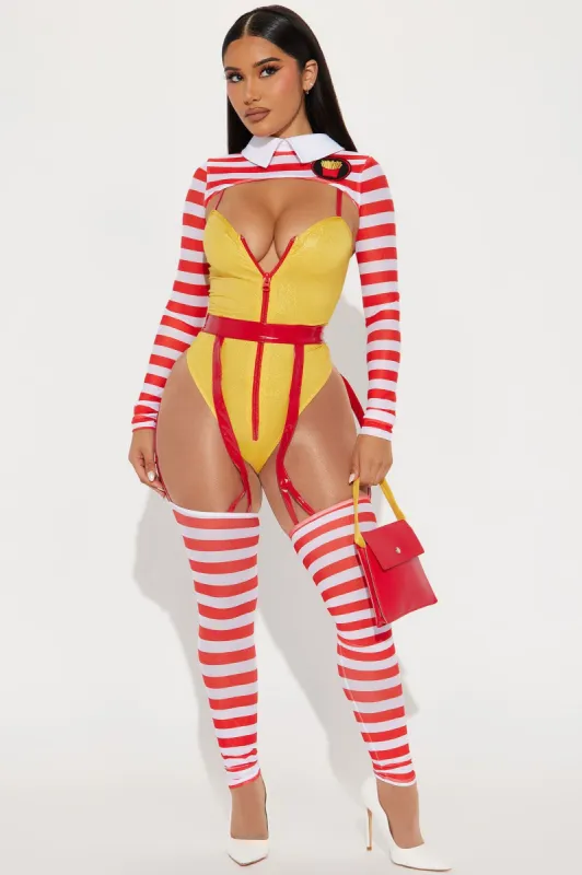 Happy Clown 4 Piece Costume Set - Yellow/combo sold by Fashion Nova