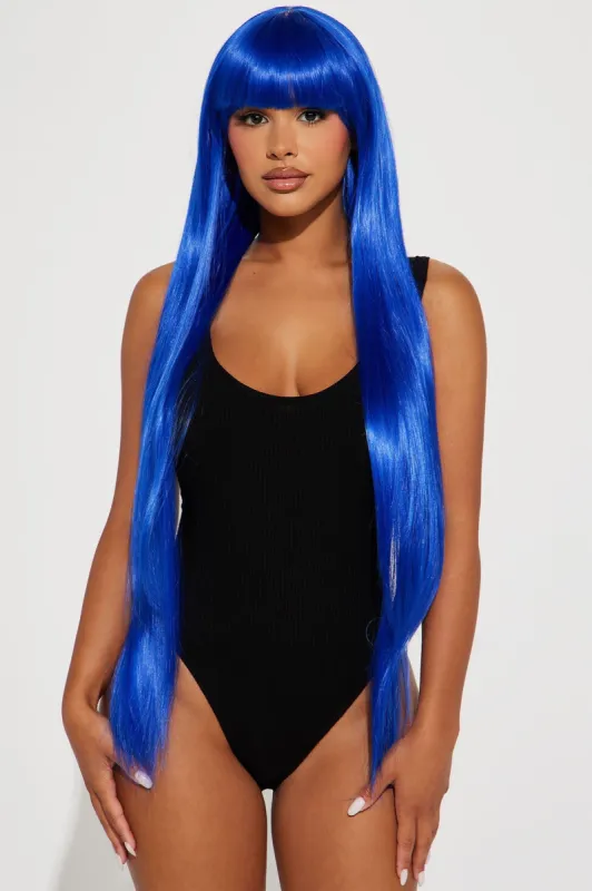 Fierce Babe Costume Wig - Blue sold by Fashion Nova