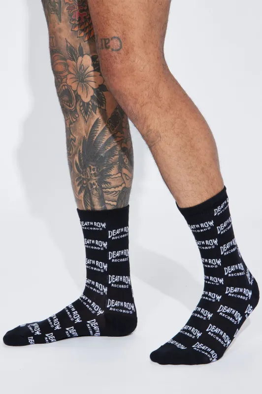 Death Row Crew Socks - Black sold by Fashion Nova